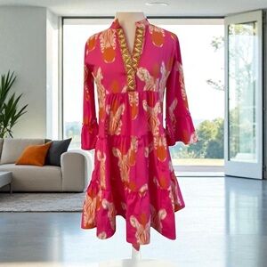 SHERIDAN FRENCH JUNGLE ZEBRA BEADED DRESS SIZE XS